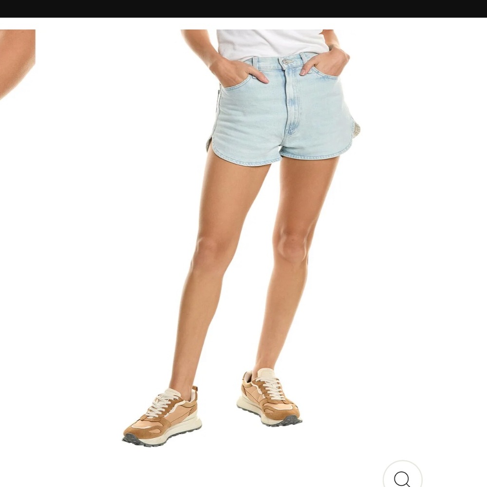 Mother the tippy top frisky zip matinee shorts